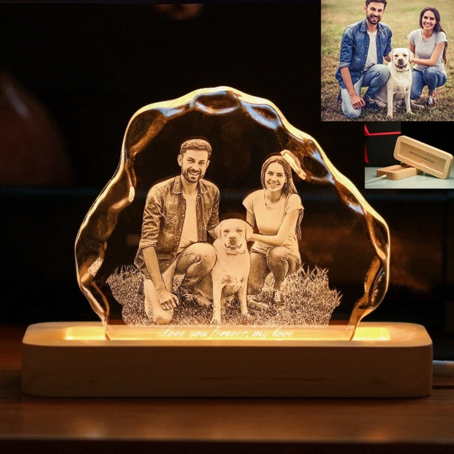Custom Pet Crystal Ball – Personalized 3D Engraved Keepsake