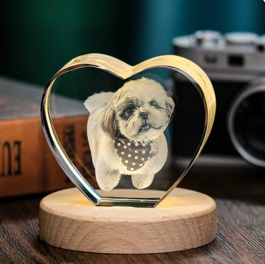 Custom Pet Crystal Ball – Personalized 3D Engraved Keepsake