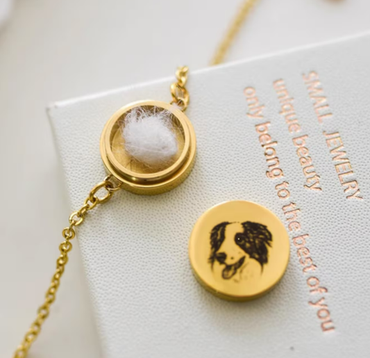 Custom Pet Hair Bracelet – Personalized Pet Fur Memorial Bracelet